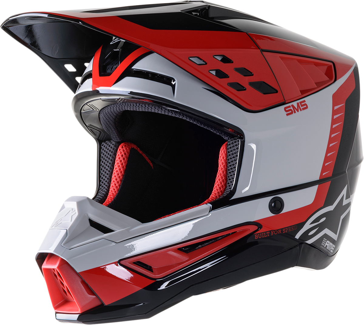 ALPINESTARS SM5 Helmet - Beam - Black/Gray/Red - Large 8303722-1313-LG