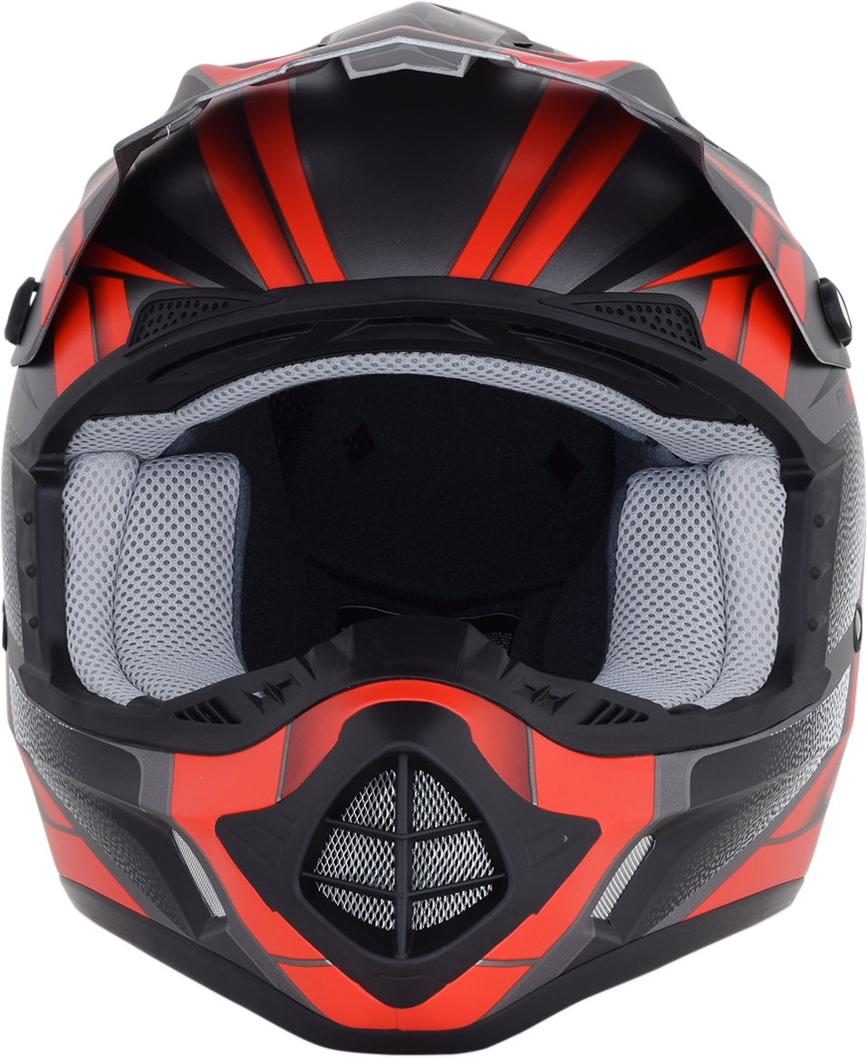 AFX FX-17 Helmet - Force - Frost Gray/Red - Medium 0110-5204