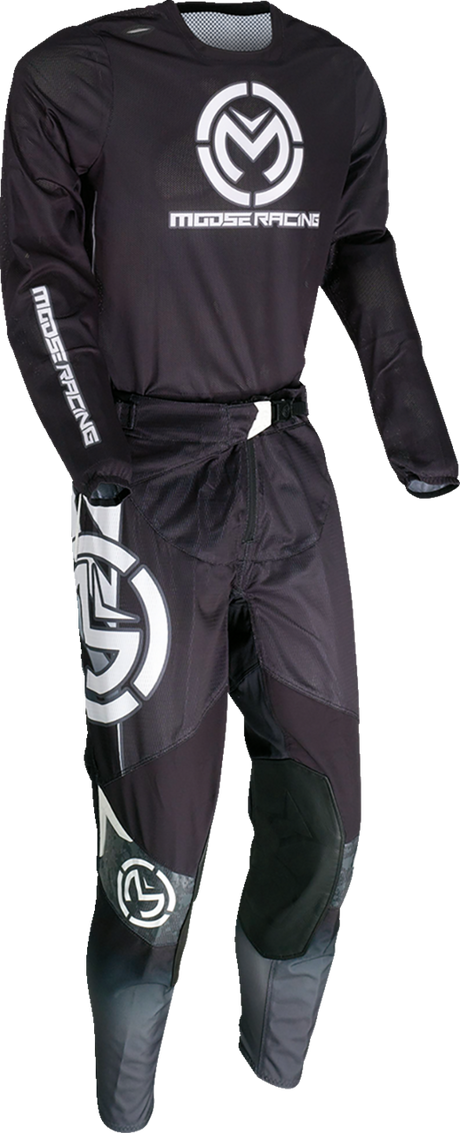 MOOSE RACING Sahara Pants - Black/White - 38 2901-10712