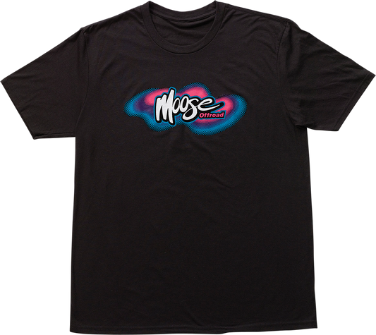 MOOSE RACING Retro Moose T-Shirt - Black - Large 3030-21364