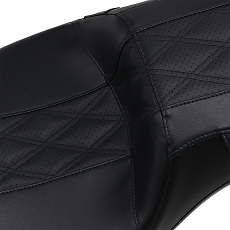 LE PERA Outcast Daddy Long Legs Seat - 2-Up - Without Backrest - Black W/Black Double Diamond Inlay LK-997DLGT2