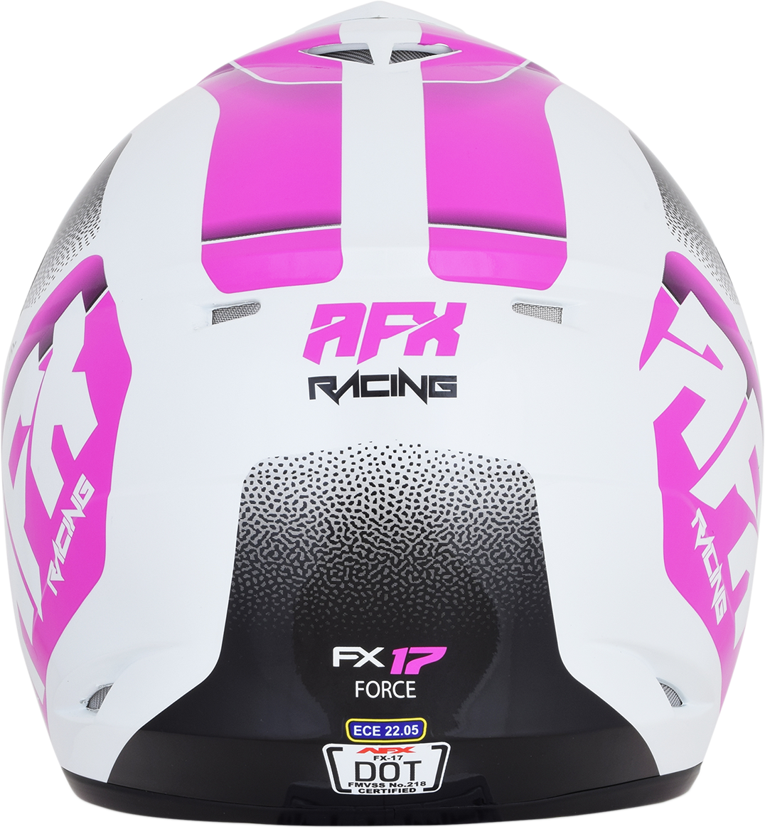 AFX FX-17 Helmet - Force - Pearl White/Fuchsia - XS 0110-5255