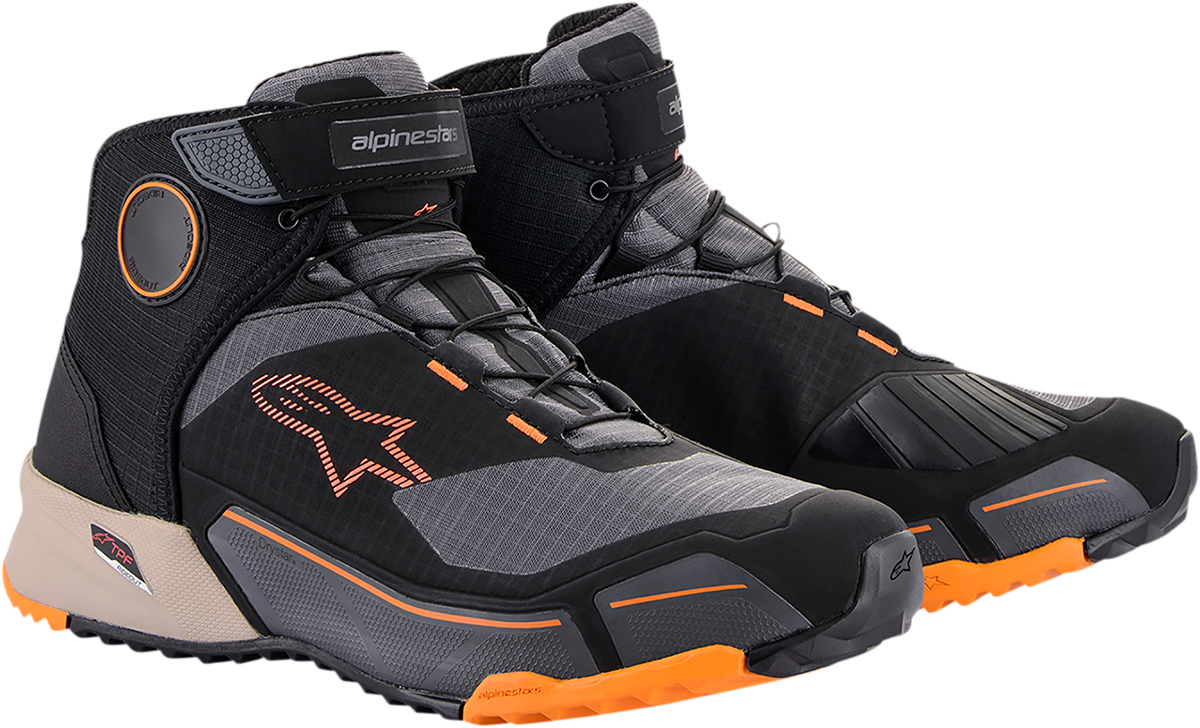 Zapatos ALPINESTARS CR-X Drystar - Negro/Marrón/Naranja - US 11.5 26118201284-115 