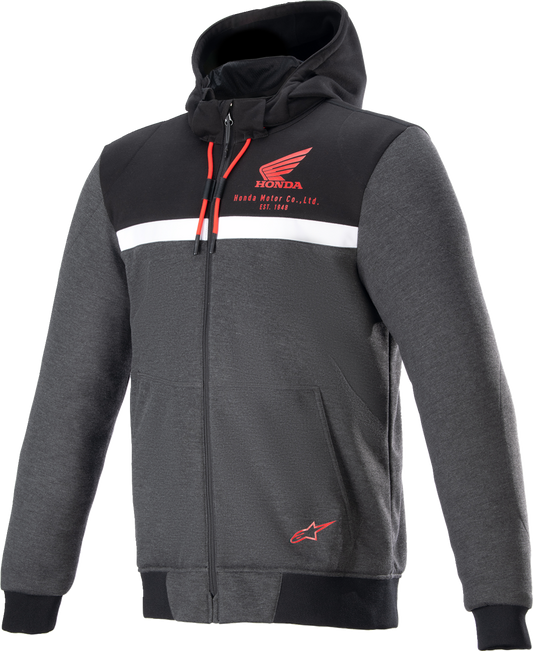 Sudadera con capucha ALPINESTARS Honda Chrome Street - Negro/Gris/Rojo - 2XL 4201323-1908-2X 