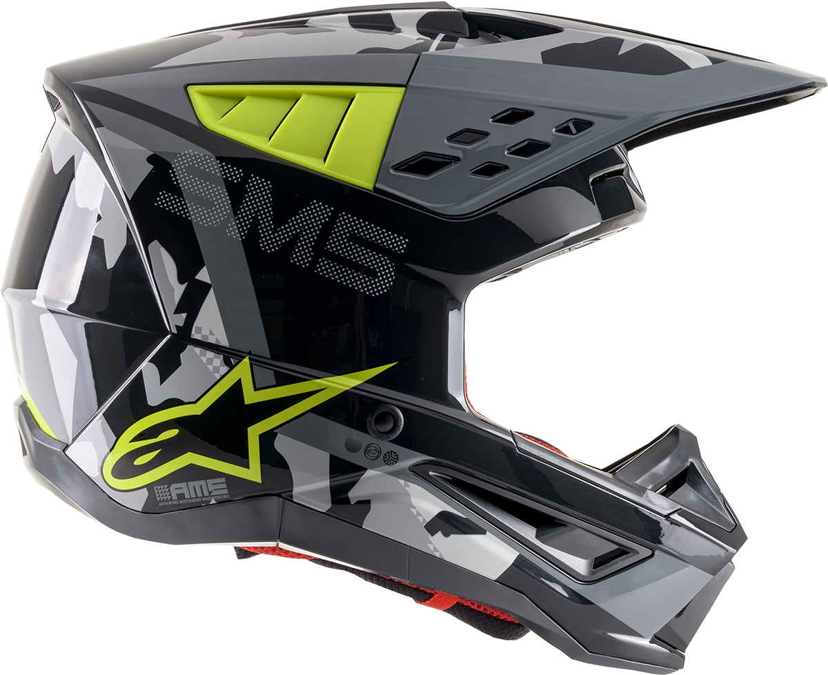 ALPINESTARS SM5 Helmet - Rover - Gray/Yellow - Medium 8303921-1592-MD