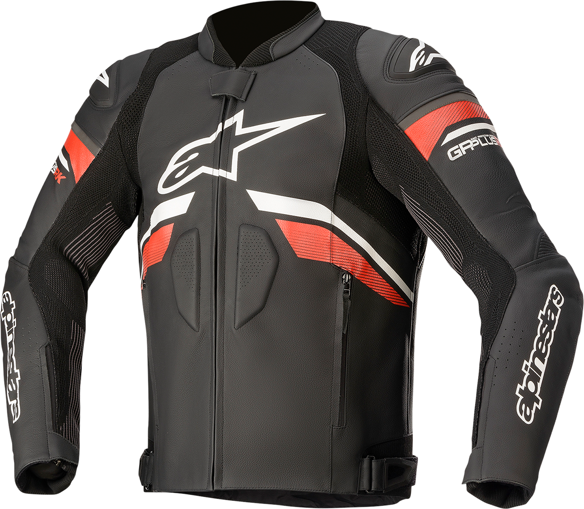 ALPINESTARS GP Plus R v3 Rideknit Leather Jacket - Black/White/Red - US 42 / EU 52 3100321-1304-52