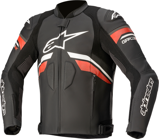 ALPINESTARS GP Plus R v3 Rideknit Leather Jacket - Black/White/Red - US 42 / EU 52 3100321-1304-52