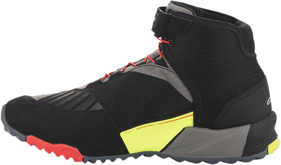 Zapatos ALPINESTARS CR-X Drystar - Negro/Rojo/Amarillo Fluorescente - EE. UU. 14 2611820153814 