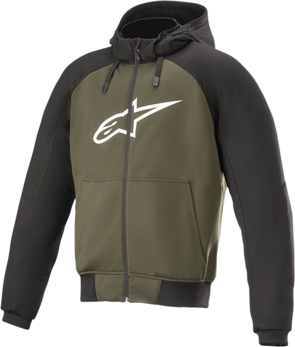 ALPINESTARS Chrome Hoodie - Black/Green - 4XL 4200918-1681-4X