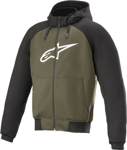 ALPINESTARS Chrome Hoodie - Black/Green - 4XL 4200918-1681-4X