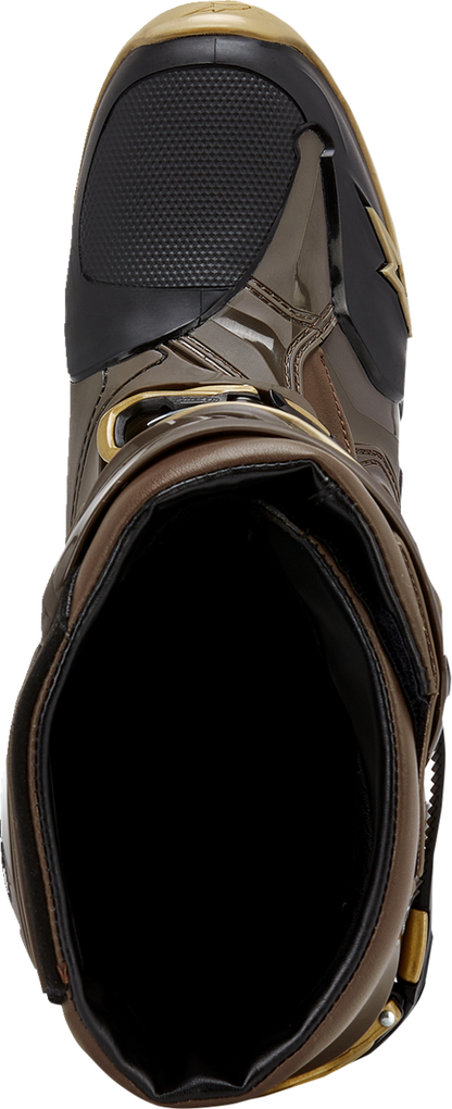 ALPINESTARS Limited Edition Squad '23 Tech 10 Boots - Brown/Gold - US 9 2010020-839-9