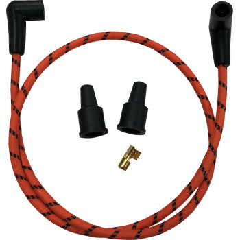 DRAG SPECIALTIES Cables de enchufe - Trenzado - Naranja/Negro 2104-0400 