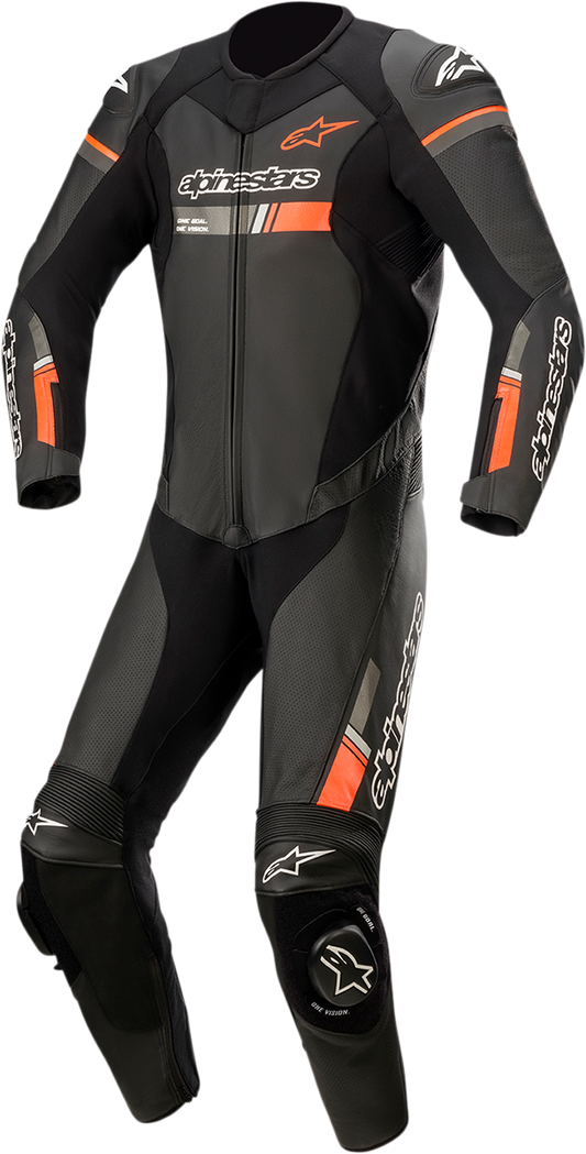 ALPINESTARS GP Force Chaser 1-Piece Leather Suit - Black/Red Fluorescent- US 48 / EU 58 3150321-1030-58