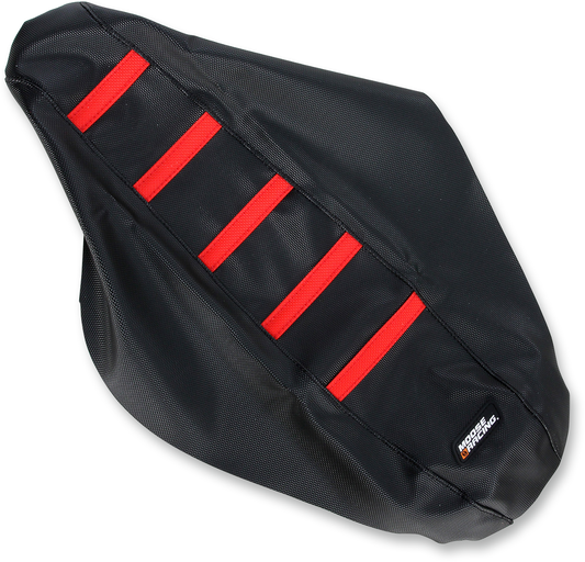 Funda de asiento acanalada MOOSE RACING - Funda negra/Costillas rojas - Honda CRF45017 