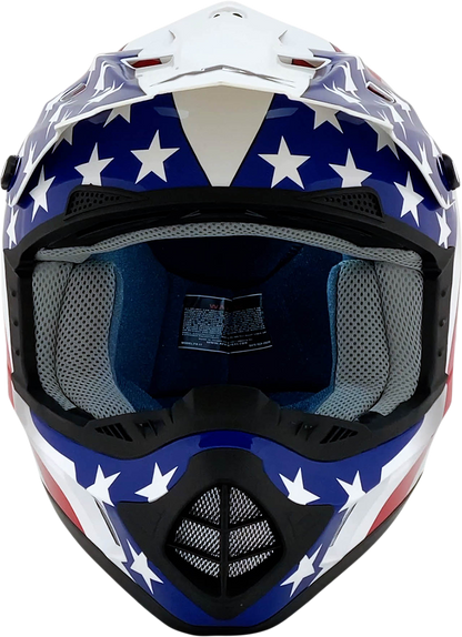 AFX FX-17 Helmet - Flag - White - Large 0110-2377