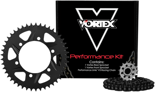 VORTEX Steel Chain Kit - Black - Yamaha - YZF-R1 - '06-'08 CK6362