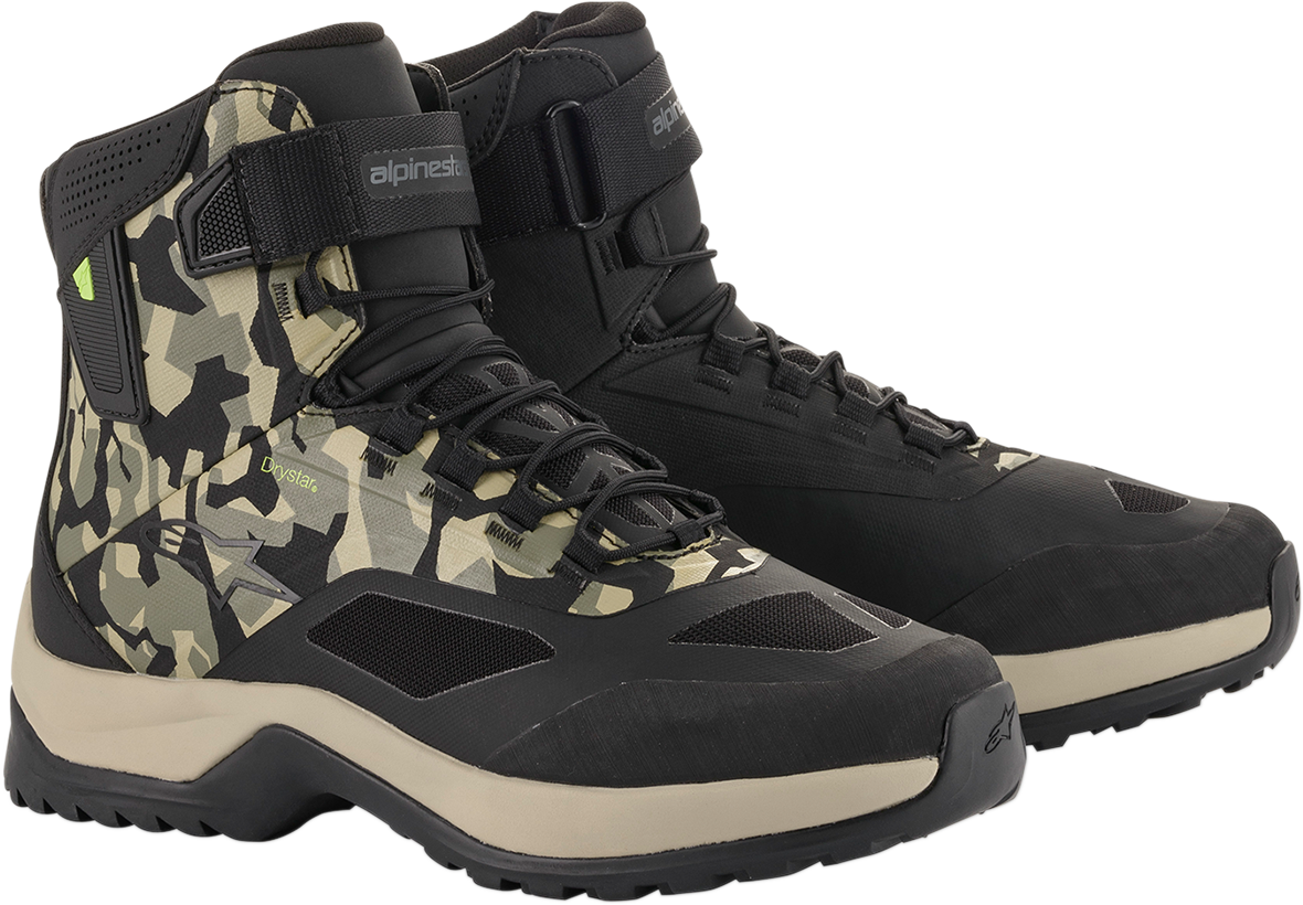 Zapatos ALPINESTARS CR-6 Drystar - Negro/Marrón/Verde - US 11.5 2611020160912 