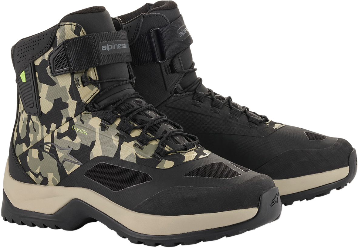 Zapatos ALPINESTARS CR-6 Drystar - Negro/Marrón/Verde - US 9.5 261102016100 