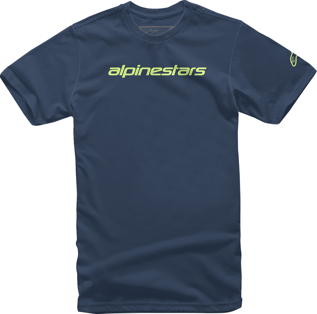 Camiseta ALPINESTARS Linear Wordmark - Azul marino/Lima - XL 1212720207036XL
