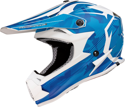 Casco FI juvenil MOOSE RACING - Agroid Camo - MIPS® - Azul/Blanco - Mediano 0111-1533