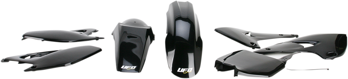 Kit de carrocería de repuesto UFO Negro KX125/250 2003-2008 KAKIT201-001