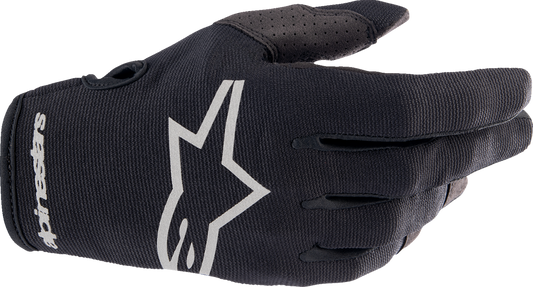 Guantes ALPINESTARS Radar - Negro/Plata cepillada - Medianos 3561823-1419-M 