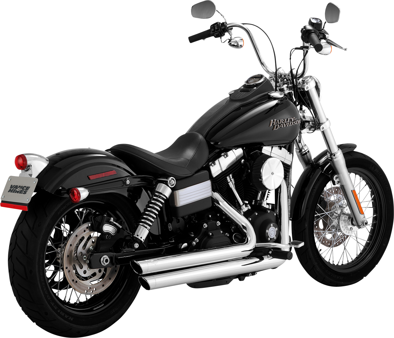 VANCE & HINES Big Shots Staggered Exhaust System - Chrome 17338