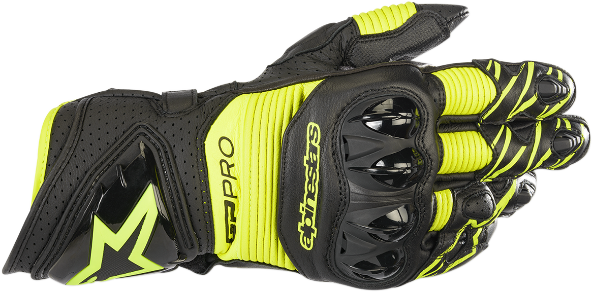 Guantes ALPINESTARS GP Pro R3 - Negro/Amarillo Fluo - Mediano 3556719-155-M 