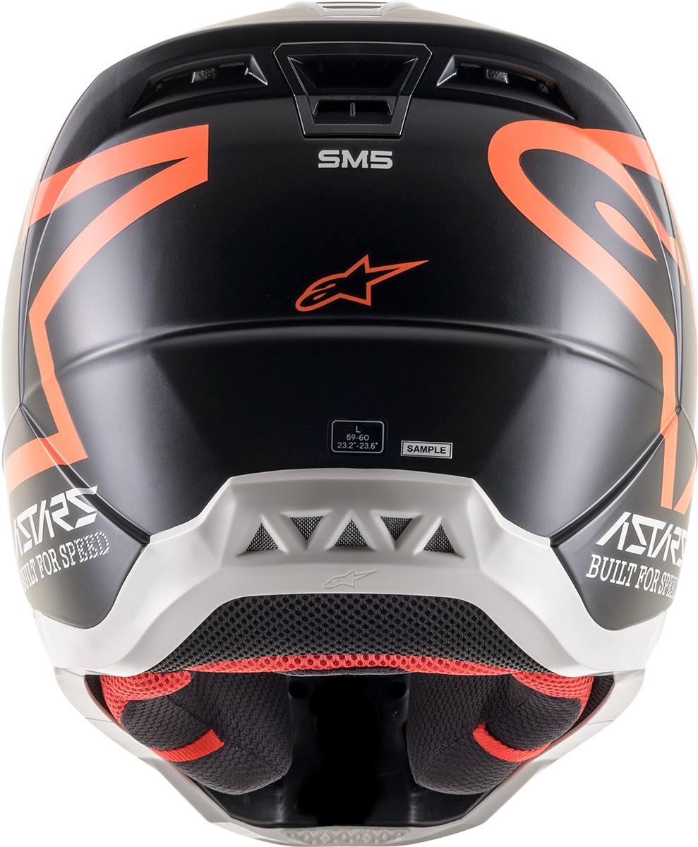 ALPINESTARS SM5 Helmet - Compass - Matte Black/Orange Fluo - XS 8303321-1149-XS