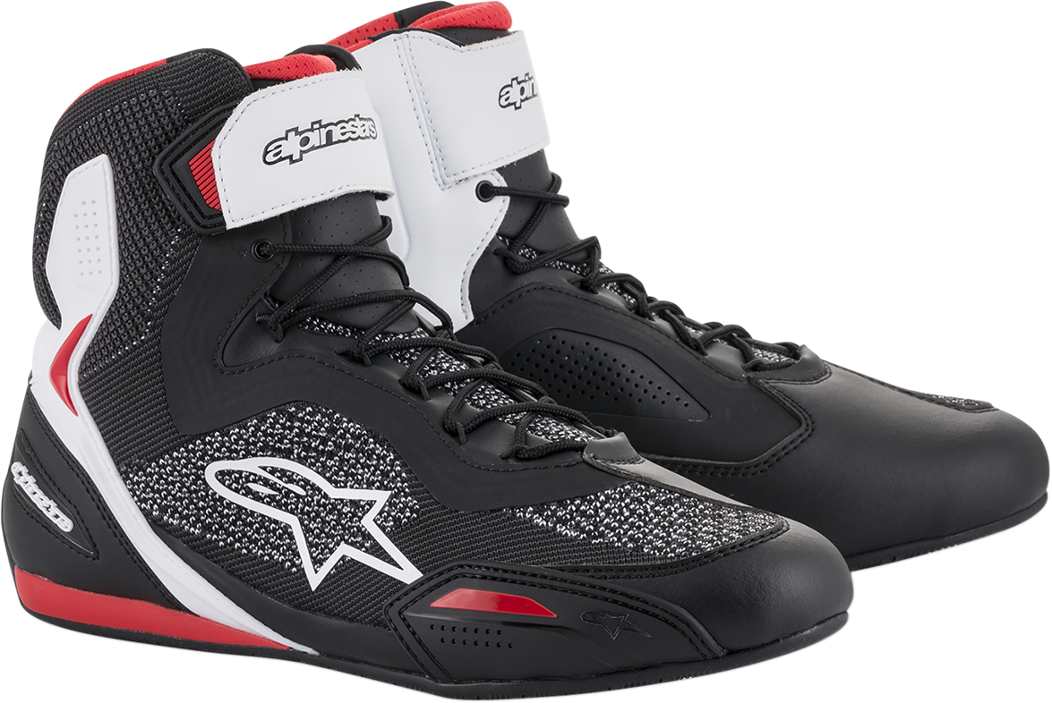 Zapatos ALPINESTARS Faster-3 Rideknit - Negro/Blanco/Rojo - US 12 2510319123-12 