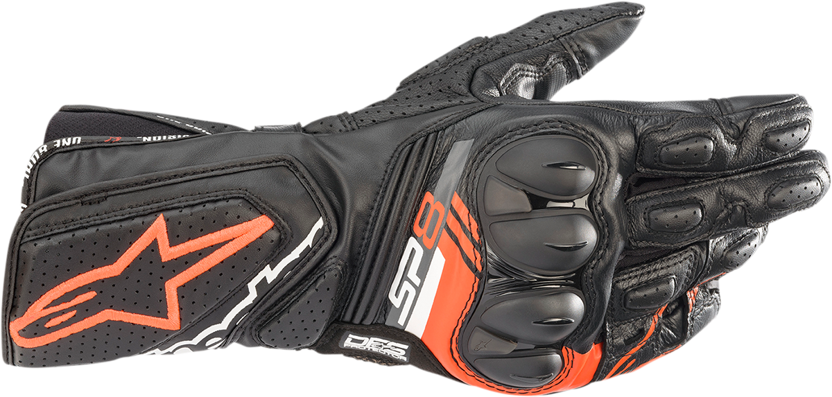 ALPINESTARS SP-8 V3 Gloves - Black/Fluo Red - Medium 3558321-1030-M