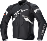 Chaqueta de cuero ALPINESTARS GP Plus R v3 Rideknit - Negro/Blanco - US 40 / EU 50 31003211250 