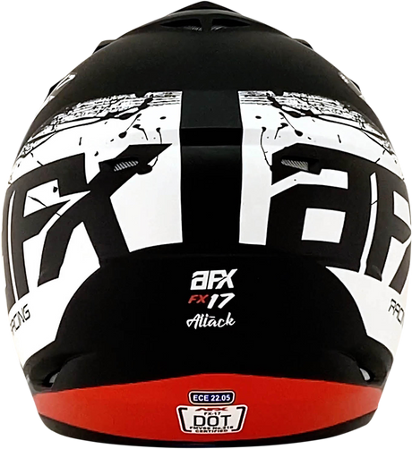 AFX FX-17 Helmet - Attack - Matte Black/Red - XL 0110-7152