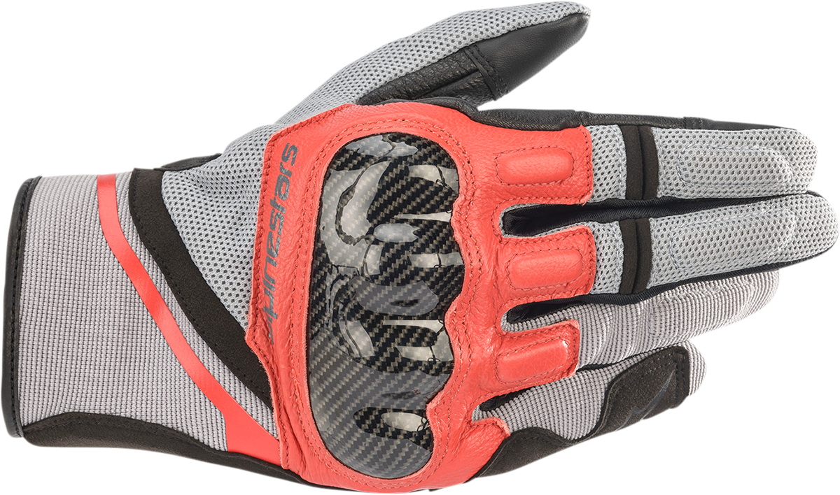 ALPINESTARS Chrome Gloves - Ash Gray/Black/Bright Red - XL 3568721-9203-XL
