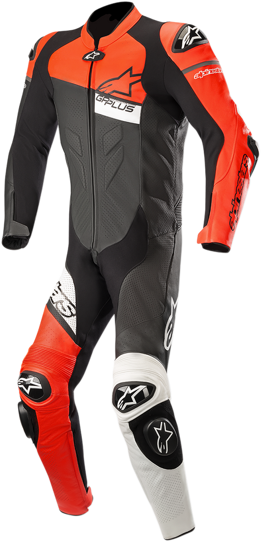 ALPINESTARS GP Plus Venom 1-Piece Leather Suit - Black/Red Fluorescent/White - US 40 / EU 50 3150818-1321-50