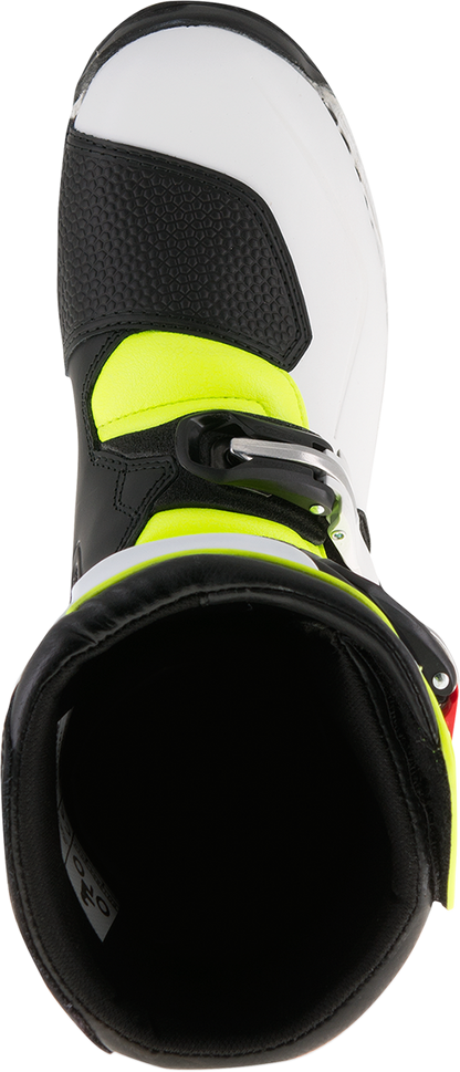 ALPINESTARS Tech-T Boots - White/Red/Yellow Fluorescent/Black - US 9 2004017-2351-9