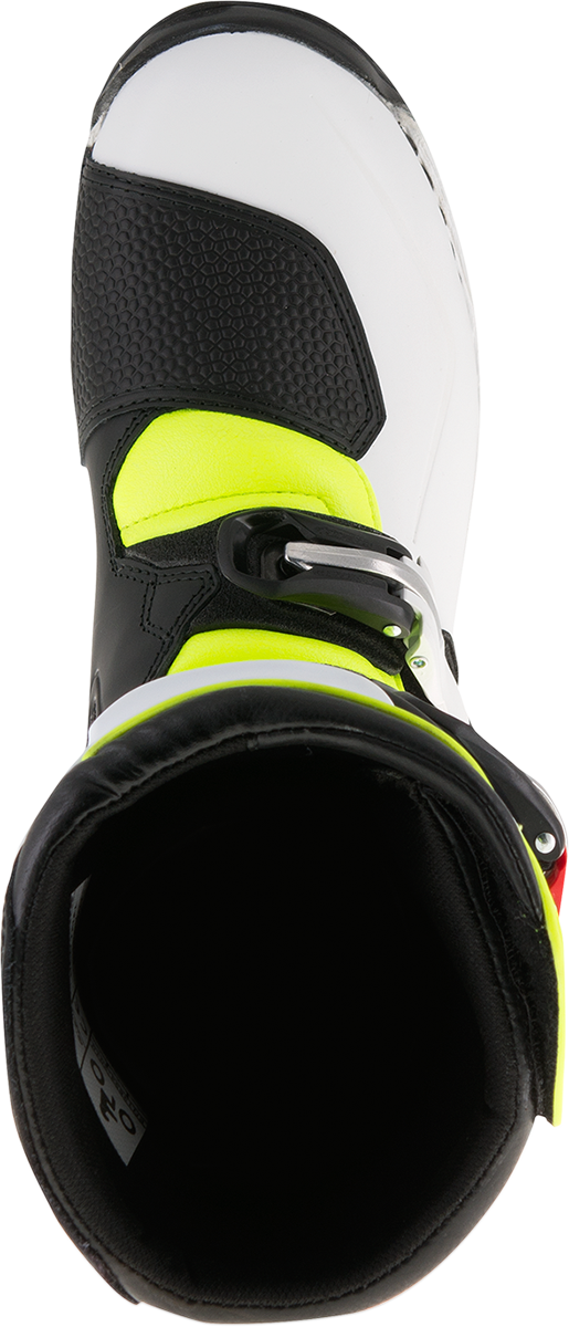 ALPINESTARS Tech-T Boots - White/Red/Yellow Fluorescent/Black - US 10 2004017-2351-10