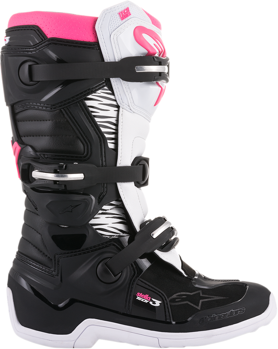ALPINESTARS Stella Tech 3 Boots - Black/White/Pink - US 7 2013218-130-7