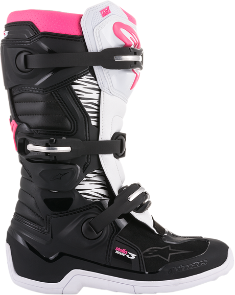 ALPINESTARS Stella Tech 3 Boots - Black/White/Pink - US 8 2013218-130-8