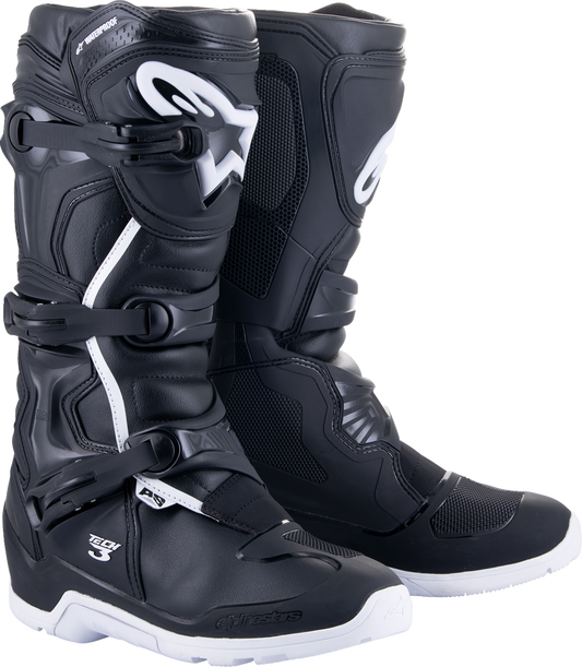 ALPINESTARS Tech 3 Enduro Waterproof Boots - Black/White - US 11/EU 45.5 2013324-12-11