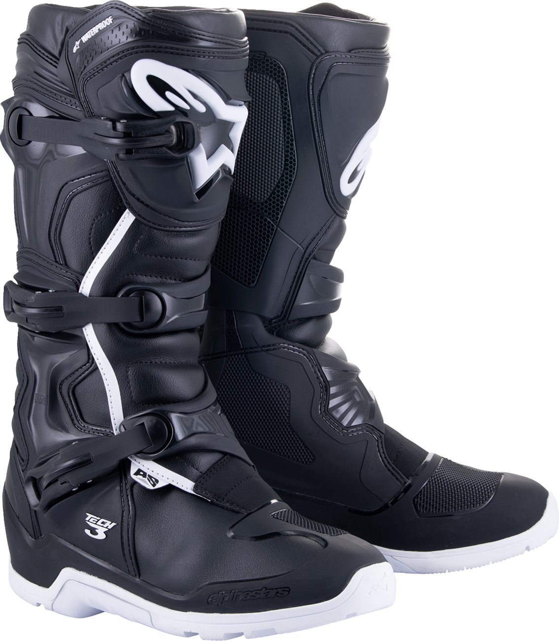 ALPINESTARS Tech 3 Enduro Waterproof Boots - Black/White - US 8/EU 42 2013324-12-8