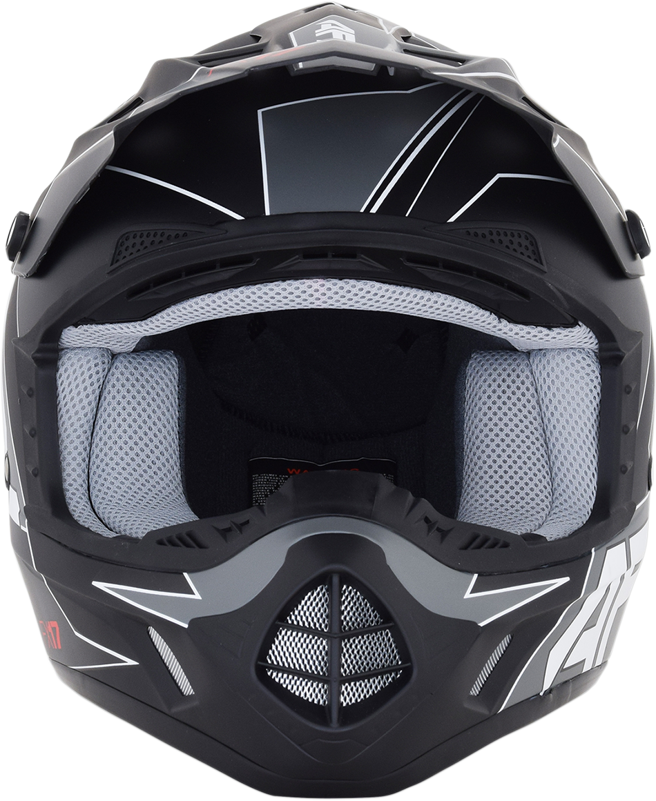 AFX FX-17 Helmet - Aced - Matte Black/White - Medium 0110-6490