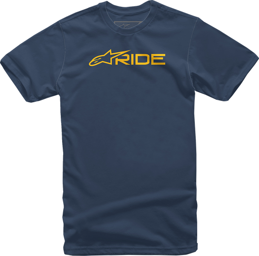 ALPINESTARS Ride 3.0 T-Shirt - Navy/Gold - 2XL 12327220070592X