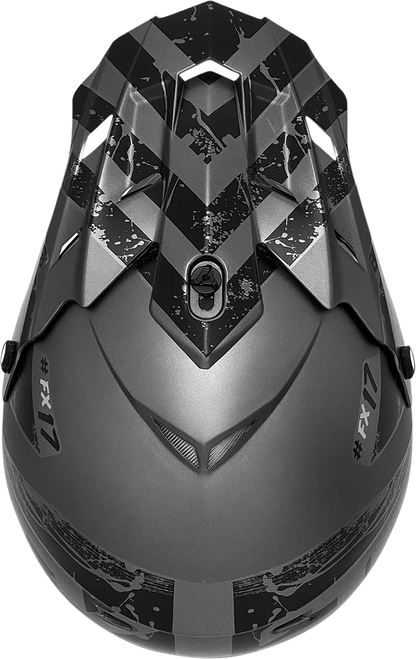 AFX FX-17 Helmet - Attack - Frost Gray/Matte Black - Large 0110-7139