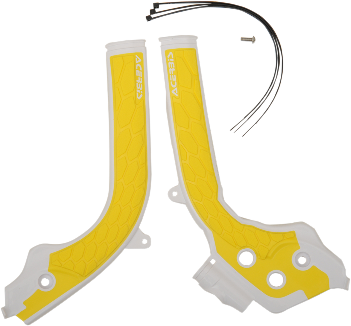 ACERBIS X-Grip Frame Guards - White/Yellow 2449531070