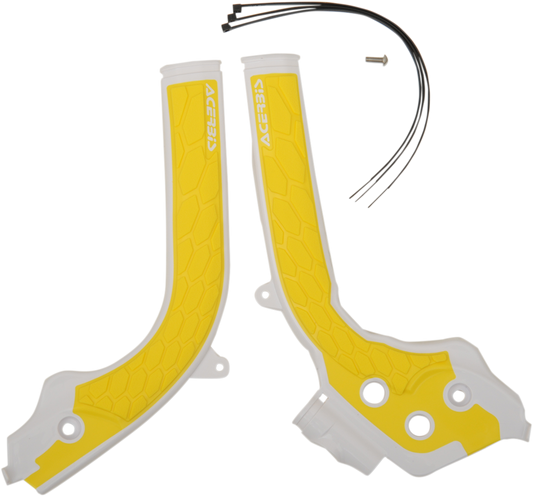 ACERBIS X-Grip Frame Guards - White/Yellow 2449531070