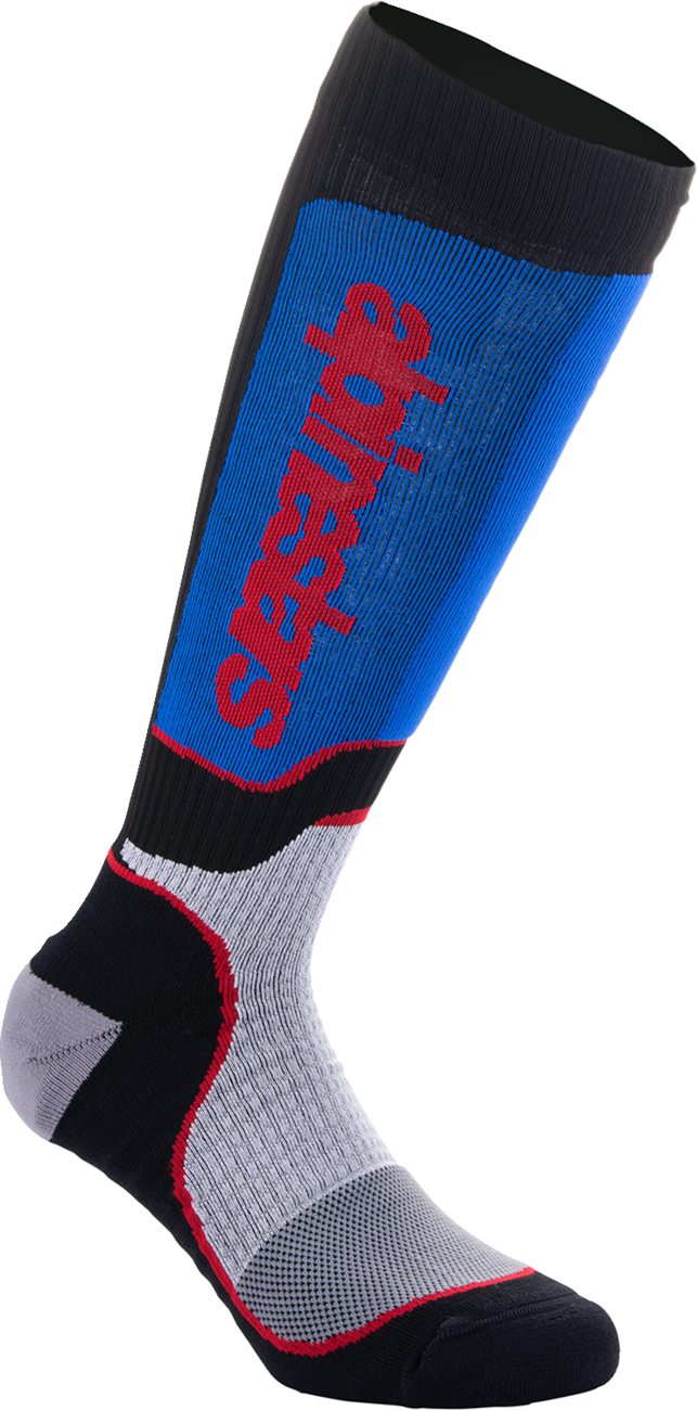 ALPINESTARS Youth MX Plus Socks - Black/White/Blue/Red - Medium/Large 4742324-1226-ML