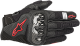 ALPINESTARS SMX-1 Air V2 Gloves - Black/Fluo Red - Small 3570518-1030-S