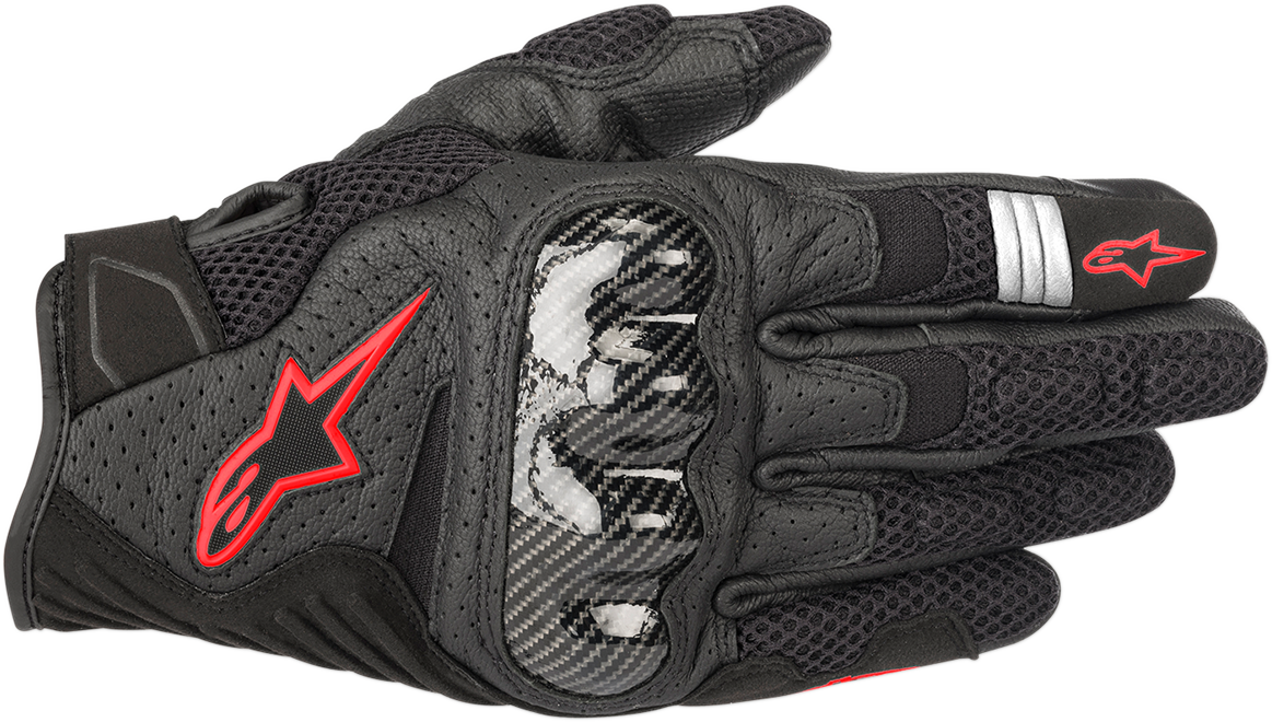 ALPINESTARS SMX-1 Air V2 Gloves - Black/Fluo Red - Medium 3570518-1030-M