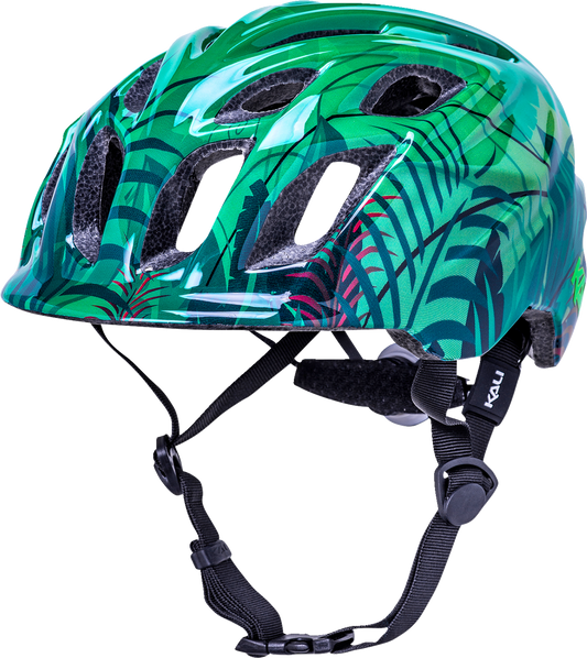 KALI Child Chakra Lighted Helmet - Jungle - Gloss Green - XS 0221022214